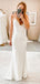 Elegant V-neck Spaghetti Strap Mermaid Long Wedding Dresses, WD3098