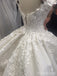 Gorgeous Floral V-neck Lace Appliques Straps A-line Long Wedding Dresses,WD3106