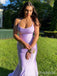 Sexy Purple Spaghetti Strap Mermaid Long Prom Dress, Evening Dress, PD381800