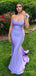 Sexy Purple Spaghetti Strap Mermaid Long Prom Dress, Evening Dress, PD381800