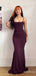 Sexy Purple Spaghetti Strap Bodycon Long Prom Dress, Evening Dress, PD381915