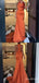 Elegant Burnt Orange Halter Backless Mermaid Long Prom Dress, Evening Dress, PD382134