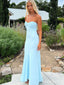 Elegant Light Blue Sweetheart Strapless Mermaid Long Prom Dress,Evening Dress,PD382189