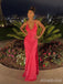 Gorgeous Red V-neck Spaghetti Strap Long Prom Dress, Evening Dress, PD382205