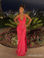 Gorgeous Red V-neck Spaghetti Strap Long Prom Dress, Evening Dress, PD382205