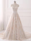 Luxury Sweatheart Strapless Lace A-line Long Wedding Dresses, WD3076
