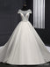 Elegant White A-line Long Wedding Dresses, WD3077