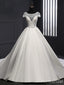 Elegant White A-line Long Wedding Dresses, WD3077