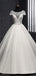 Elegant White A-line Long Wedding Dresses, WD3077