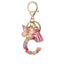 Custom Colorful Initial Keychain with Butterfly & Tassel