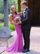 Elegant Sweetheart Strapless Fuchsia Tulle Long Prom Dress with Lace Applique to Impresss, Evening Dress, PD382279