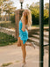 Elegant Strapless Ruffle Tiffany Blue Short Homecoming Dress, PD382265