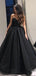 A-line Black Organza-Sweetheart Floor Length Sexy Prom Dresses PD1983