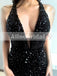 Affordable Black Sparkly Rhinestone Mermaid Unique Prom Dresses ,PD00098