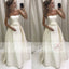 Cheap Ivory Satin Strapless Ball Gown Wedding Dresses With Bow , AB1148