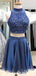Royal Blue Beading Chiffon Mismatched Homecoming Dresses  ,HD0038