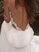 Mermaid Spaghetti Strap Backless Long Wedding Dress, WD3025
