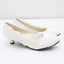 Lace High Heel Wedding Shoes White Bridal Shoes Low Heel Bridesmaid Shoes