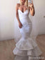 Sexy V-neck Strapless Mermaid Long Wedding Dresses,WD3093