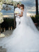 Gorgeous V-neck Off-Shoulder Strapless Mermaid Long Wedding Dresses,WD3097