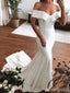 Elegant V-neck Off-Shoulder Strapless Mermaid Long Wedding Dresses,WD3099