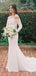 Gorgeous Lace Appliques Illusion Mermaid Long Wedding Dresses,WD3101