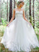 Elegant  V-neck Spaghetti Strap A-line Long Wedding Dresses,WD3110