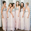 Elegant Sleeveless V-neck A-line Long Bridesmaid Dress, PD3180