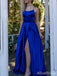 Simple Spaghetti Strap Split Side A-line Long Prom Dress,PD38093