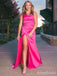 Elegant Sweetheart Spaghetti Strap Split Side Mermaid Long Prom Dress,PD38104