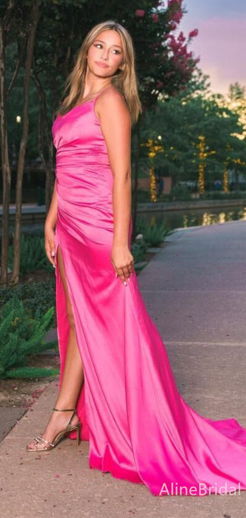 Elegant Sweetheart Spaghetti Strap Split Side Mermaid Long Prom Dress,PD38104