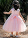 Cute Pink A-line Long Flower Girl Dresses, FGS165