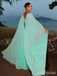 Unique Mint Green Long Sleeves A-line Long Prom Dress,PD38114