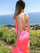 Elegant V-neck Spaghetti Strap Mermaid Long Prom Dress,PD381786