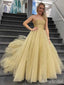 Elegant Strapless A-line Long Prom Dress,PD381820