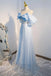 Charming Off Shoulder Sleeveless A-line Floor length Prom Dress, PD3702