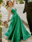 Gorgeous V-neck Spaghetti Strap A-line Long Prom Dress,PD381840