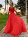 Elegant One Shoulder A-line Long Prom Dress,PD381851