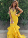 Gorgeous V-neck Lace Spaghetti Strap Mermaid Long Prom Dress,PD381885