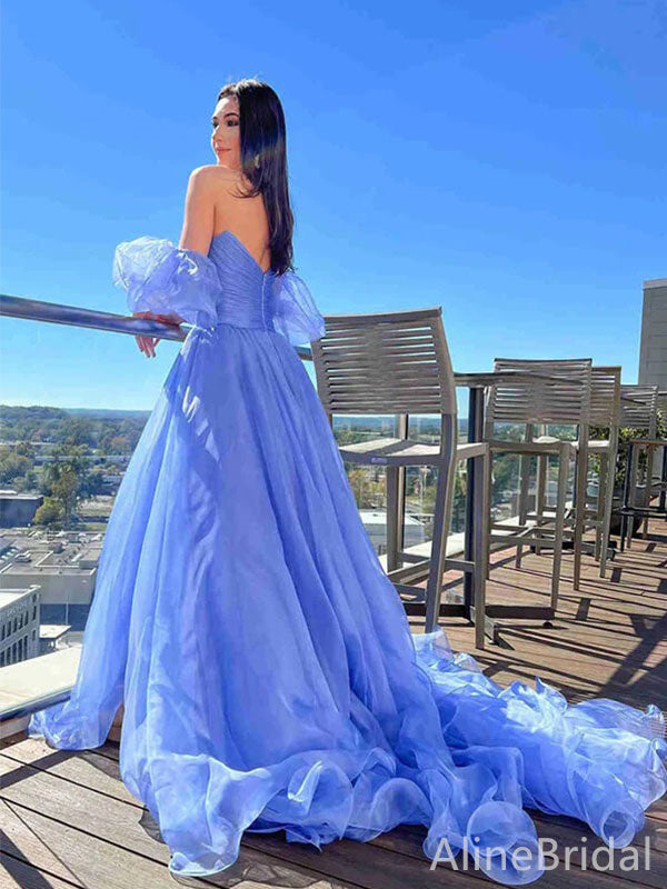 Elegant Sweatheart Off-shoulder A-line Long Prom Dress,PD37655