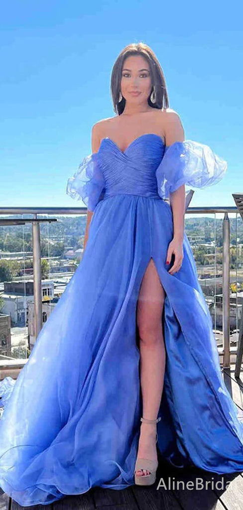 Elegant Sweatheart Off-shoulder A-line Long Prom Dress,PD37655