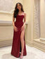 Elegant Sweetheart Spaghetti Strap Split Side Mermaid Long Prom Dress,PD381916