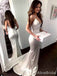 Sexy V-neck Spaghetti Strap Mermaid Long Prom Dress,PD381925