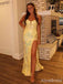 Gorgeous V-neck Spaghetti Strap Split Side Mermaid Long Prom Dress,PD381939