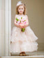 Elegant Square Lace A-line Long Flower Girl Dresses, FGS167