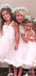 Elegant Square Lace A-line Long Flower Girl Dresses, FGS179