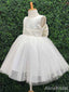 Elegant Beadings A-line Long Flower Girl Dresses, FGS185