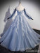 Gorgeous Blue Strapless A-line Long Prom Dress,PD381966