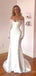 Elegant V-neck Of-Shoulder Long Sleeves Mermaid Long Wedding Dresses,WD3114