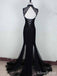 Gorgeous Black Lace Beadings Lace Up Mermaid Long Prom Dress,PD382043